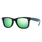 Ray-ban Original Wayfarer Bicolor Green , Green Sunglasses Lenses - Rb2140