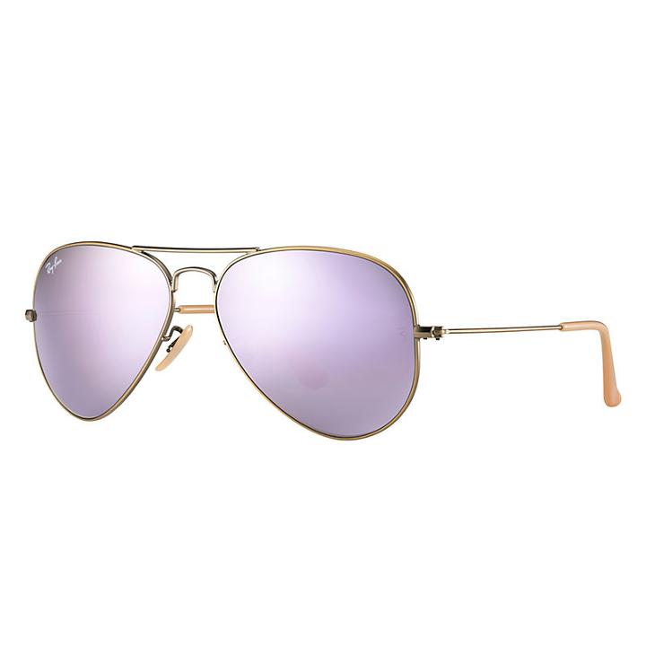 Ray-ban Aviator Copper  Sunglasses, Violet Flash Lenses - Rb3025