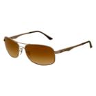 Ray-ban Men's Gunmetal Sunglasses, Brown Lenses - Rb3484