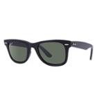 Ray-ban Original Wayfarer Black Sunglasses, Polarized Green Lenses - Rb2140