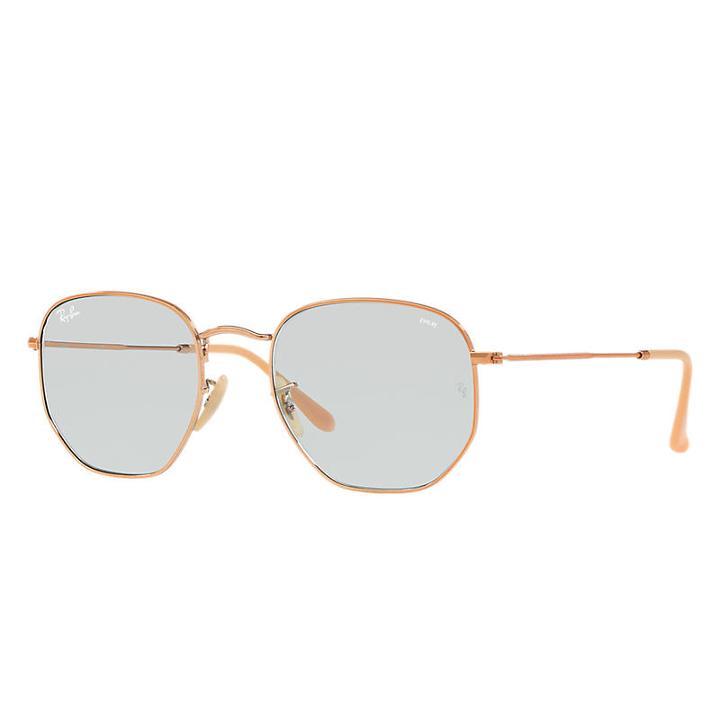 Ray-ban Hexagonal Evolve Copper Sunglasses, Blue Lenses - Rb3548n