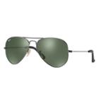 Ray-ban Aviator  Gunmetal Sunglasses, Green Lenses - Rb3025