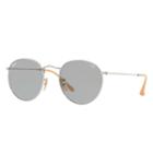 Ray-ban Round Evolve Silver Sunglasses, Blue Lenses - Rb3447