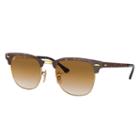 Ray-ban Clubmaster Metal Tortoise Sunglasses, Brown Lenses - Rb3716