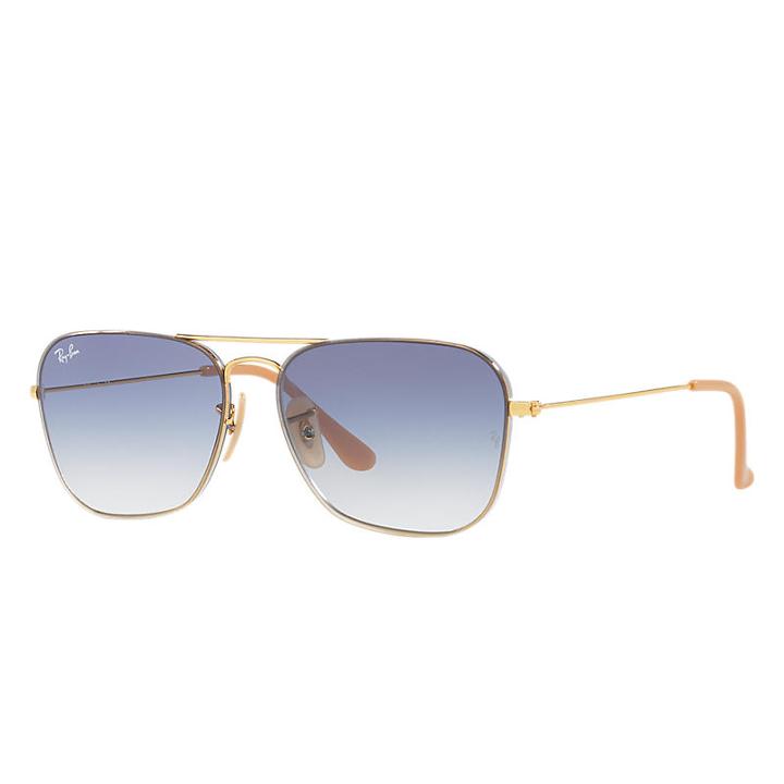 Ray-ban Gold Sunglasses, Blue Lenses - Rb3603