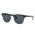 Ray-ban Clubmaster Metal Black Sunglasses, Blue Lenses - Rb3716