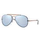 Ray-ban Blaze Aviator Copper Sunglasses, Violet Lenses - Rb3584n