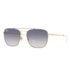 Ray-ban Gold Sunglasses, Blue Lenses - Rb3588
