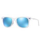 Ray-ban Wayfarer Light Ray Silver Sunglasses, Blue Lenses - Rb4210