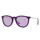 Ray-ban Women's Erika Velvet Silver Sunglasses, Violet Lenses - Rb4171