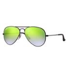 Ray-ban Aviator Gradient Black Sunglasses, Green Flash Lenses - Rb3025
