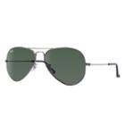 Ray-ban Aviator Classic Gunmetal Sunglasses, Green Lenses - Rb3025