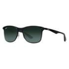 Ray-ban Wayfarer Flat Metal Black Sunglasses, Green Lenses - Rb3521