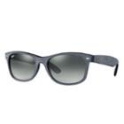 Ray-ban New Wayfarer With Alcantara  Grey Sunglasses, Gray Lenses - Rb2132