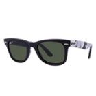 Ray-ban Men's Original Wayfarer Urban Camouflage Multicolor Sunglasses, Polarized Green Lenses - Rb2140