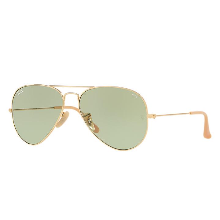 Ray-ban Aviator Evolve Gold Sunglasses, Green Lenses - Rb3025