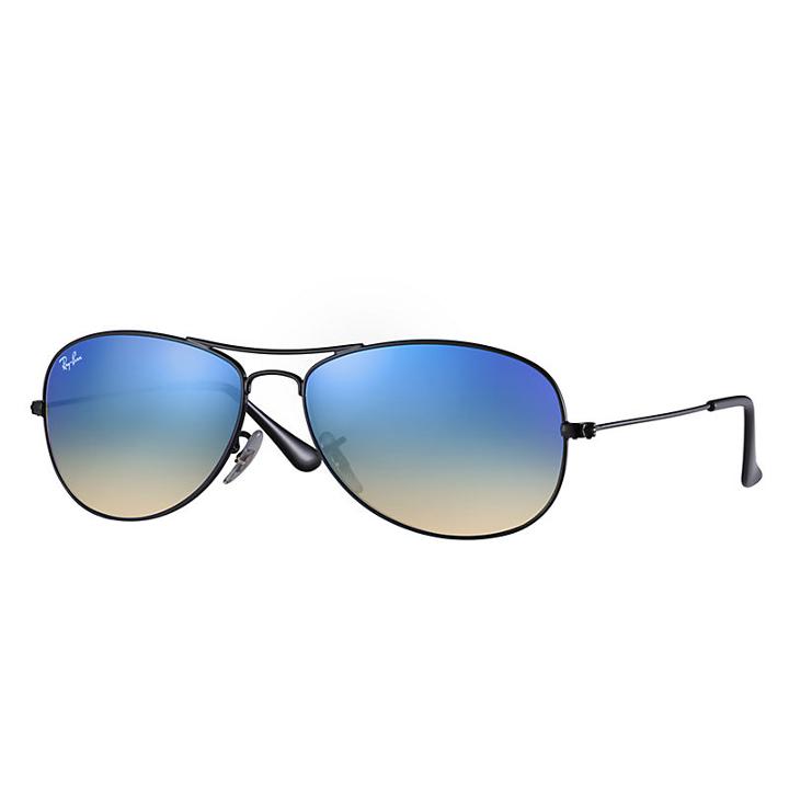 Ray-ban Cockpit Gradient Black Sunglasses, Blue Flash Lenses - Rb3362