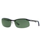 Ray-ban Grey Sunglasses, Green Lenses - Rb8314