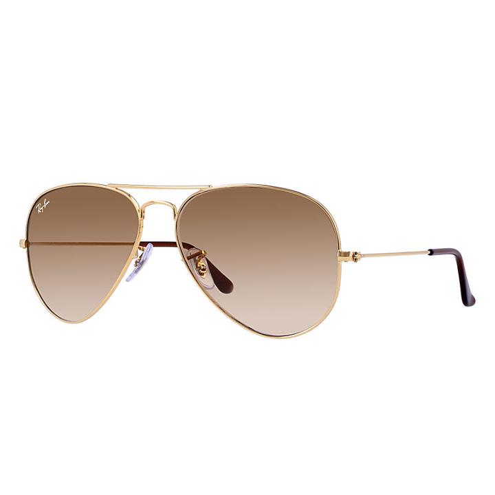 Ray-ban Men's Men's Aviator Gold  Sunglasses, Brown  Lenses - Rb3025