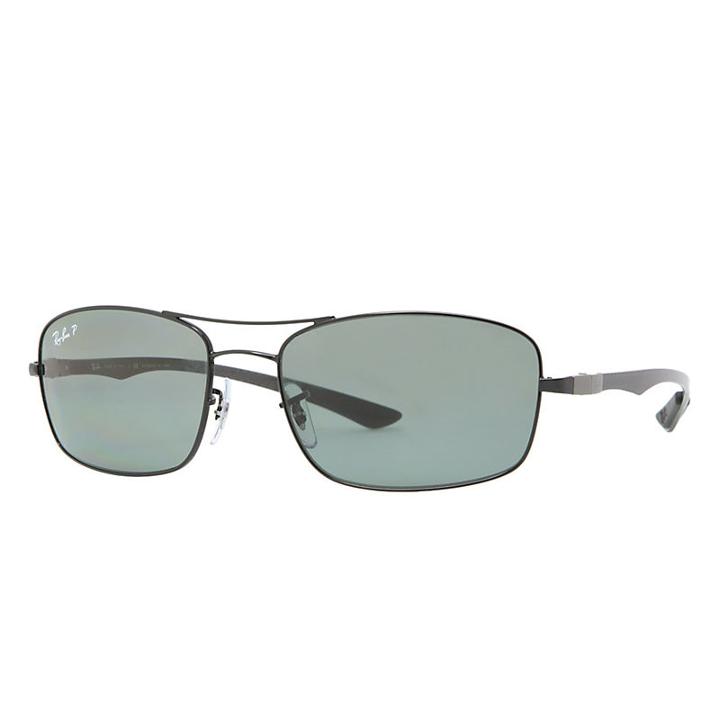 Ray-ban Black Sunglasses, Polarized Green Lenses - Rb8309