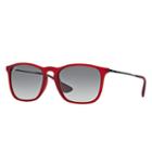 Ray-ban Men's Chris Red Sunglasses, Gray Lenses - Rb4187