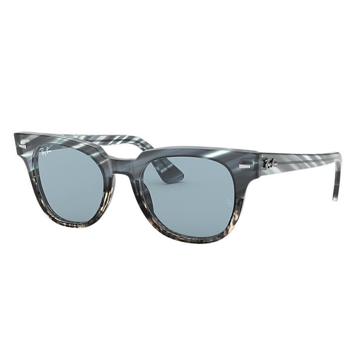 Ray-ban Meteor Striped Havana Blue Sunglasses, Blue Sunglasses Lenses - Rb2168