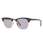 Ray-ban Men's Clubmaster Classic Black Sunglasses, Polarized Gray Lenses - Rb3016