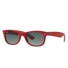 Ray-ban Men's New Wayfarer Color Splash Red Sunglasses, Gray Lenses - Rb2132