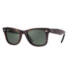 Ray-ban Men's Original Wayfarer Tortoise Sunglasses, Polarized Green Lenses - Rb2140