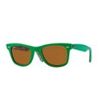 Ray-ban Original Wayfarer Rare Prints Green Sunglasses, Brown Lenses - Rb2140