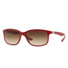 Ray-ban Red Sunglasses, Brown Lenses - Rb4215