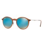 Ray-ban Round Light Ray Silver Sunglasses, Blue Lenses - Rb4224