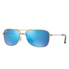 Ray-ban Men's Chromance Gold Sunglasses, Polarized Blue Lenses - Rb3543