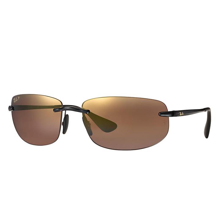 Ray-ban Men's Chromance Black Sunglasses, Polarized Violet Lenses - Rb4254