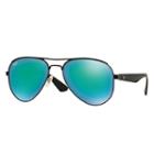 Ray-ban Black Sunglasses, Green Lenses - Rb3523