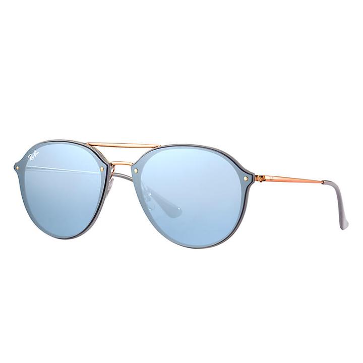 Ray-ban Men's Blaze Double Bridge Copper Sunglasses, Blue Lenses - Rb4292n