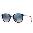 Ray-ban Scuderia Ferrari Collection Silver Sunglasses, Blue Lenses - Rb2448nm