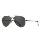 Ray-ban Aviator Titanium Gold Sunglasses, Gray Lenses - Rb8125