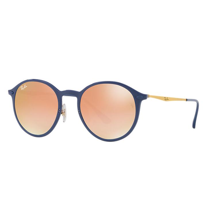 Ray-ban Round Light Ray Gold Sunglasses, Pink Lenses - Rb4224