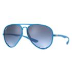 Ray-ban Men's Aviator Liteforce Blue Sunglasses, Blue Sunglasses Lenses - Rb4180