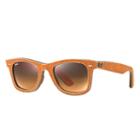 Ray-ban Original Wayfarer Denim Orange Sunglasses, Orange Sunglasses Lenses - Rb2140