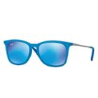 Ray-ban Rj9063s Junior Gunmetal Sunglasses, Blue Lenses - Rb9063s