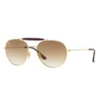 Ray-ban Gold Sunglasses, Brown Lenses - Rb3540