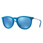 Ray-ban Women's Erika Velvet Gunmetal Sunglasses, Blue Lenses - Rb4171