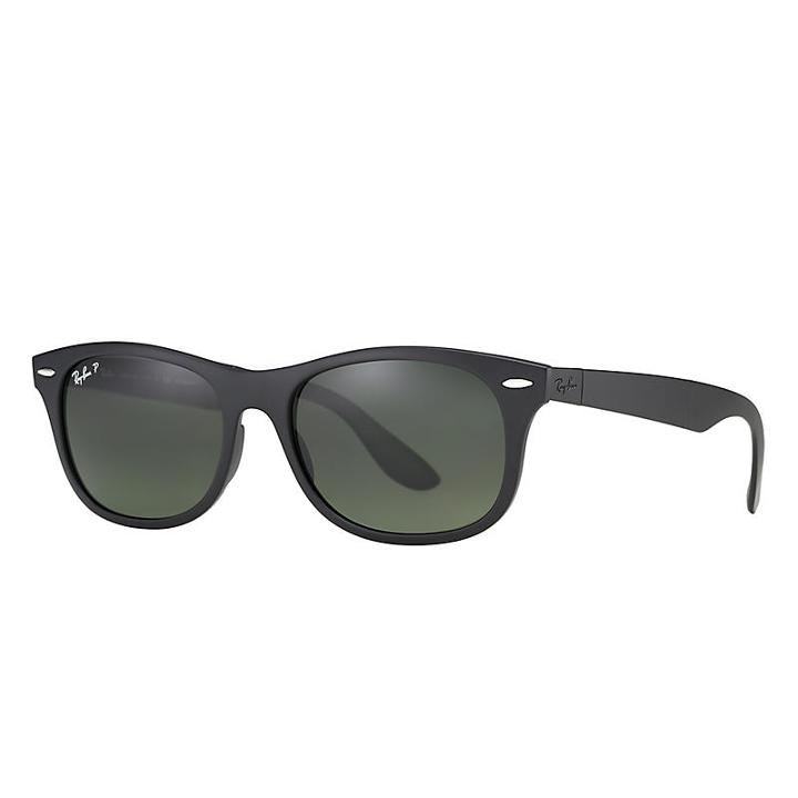 Ray-ban New Wayfarer Folding Liteforce Black Sunglasses, Polarized Green Lenses - Rb4223