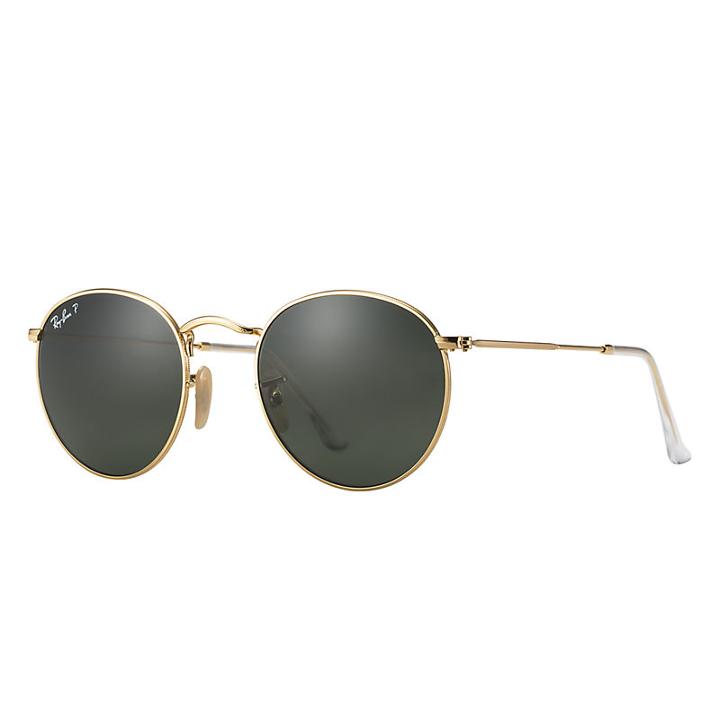 Ray-ban Round Metal Gold, Polarized Lenses - Rb3447