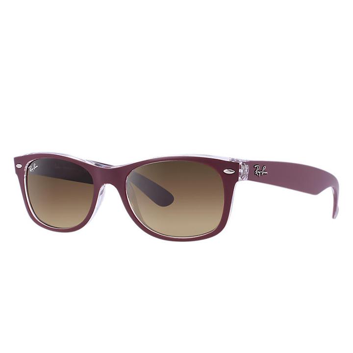 Ray-ban Men's New Wayfarer Color Mix Red Sunglasses, Brown Lenses - Rb2132