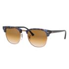 Ray-ban Men's Clubmaster Fleck Black Sunglasses, Brown Lenses - Rb3016