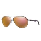 Ray-ban Gunmetal Sunglasses, Polarized Yellow Lenses - Rb8313