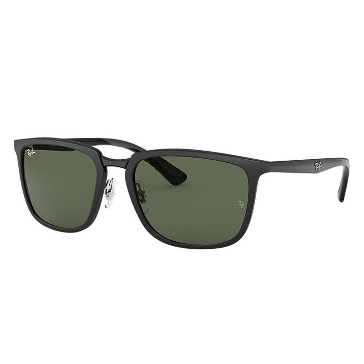 Ray-ban Black Sunglasses, Green Lenses - Rb4303